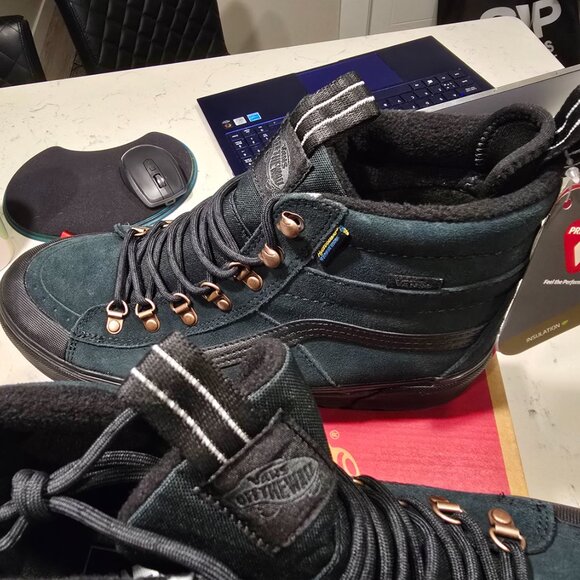 Vans SK8-HI MTE Waterproof Scarab Green / Black Men's 10 Hiking Sneaker Boot NEW - Picture 3 of 9